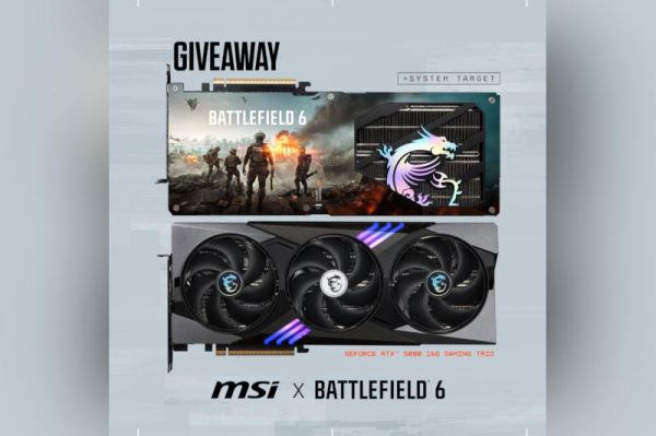 MSI создала видеокарту GeForce RTX 5080 Gaming Trio в стиле Battlefield 6, и отдаст её кому-то бесплатно