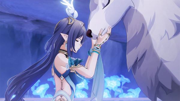 Модель снялась в образе прекрасной Лаумы из Genshin Impact