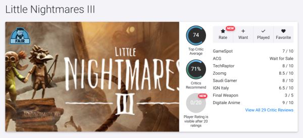 Слишком безопасный триквел: Появились первые обзоры  Little Nightmares III