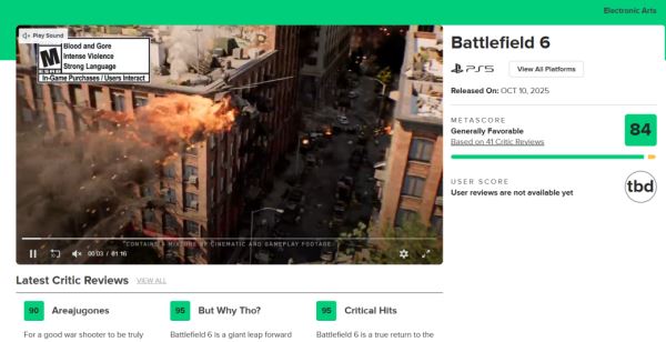 Отличный мультиплеер и так себе сюжетка: критики оценили Battlefield 6