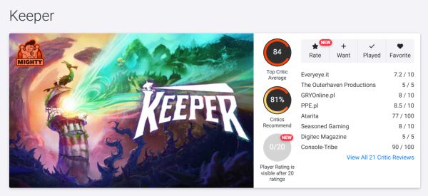 Идеальная игра для осеннего вечера: Состоялся релиз Keeper от студии Double Fine