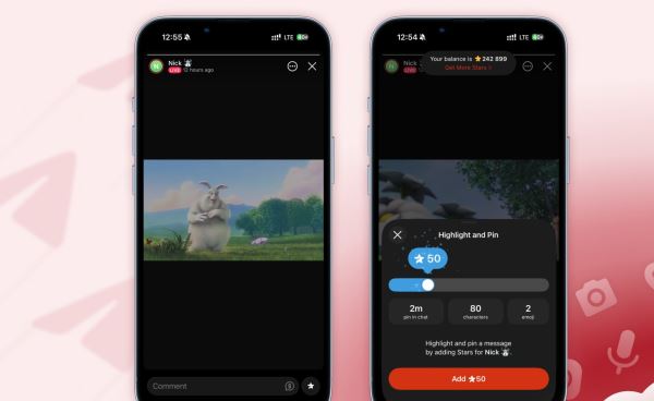 В Telegram появятся прямые эфиры. За «звезды» можно закреплять комментарии
